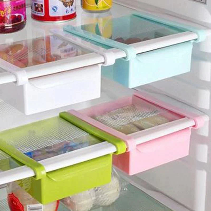Adjustable and Stretchable Refrigerator Organizer Drawer Basket Refrigerator Storage Box