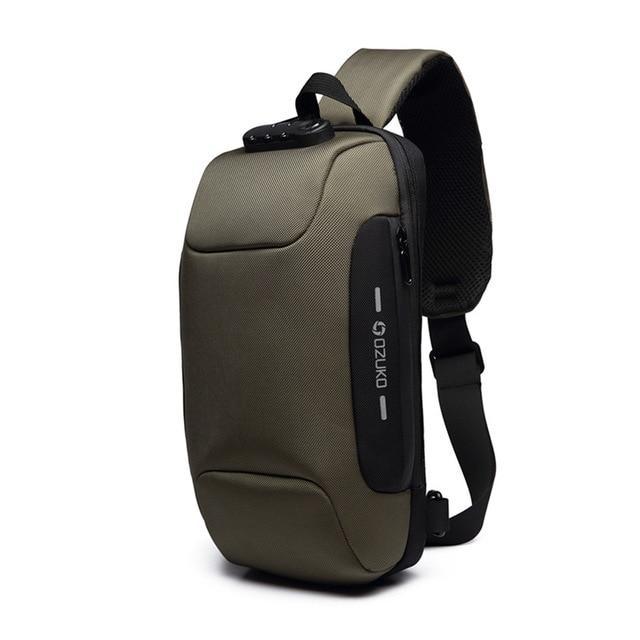 Mens THEFT AND WATER PROOF Cross Body Travel Sling